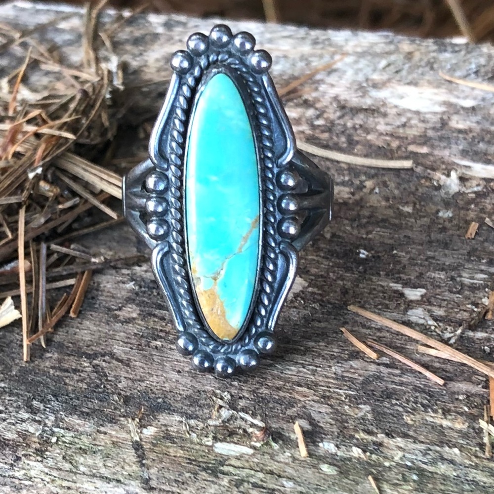 Sterling turquoise native American ring